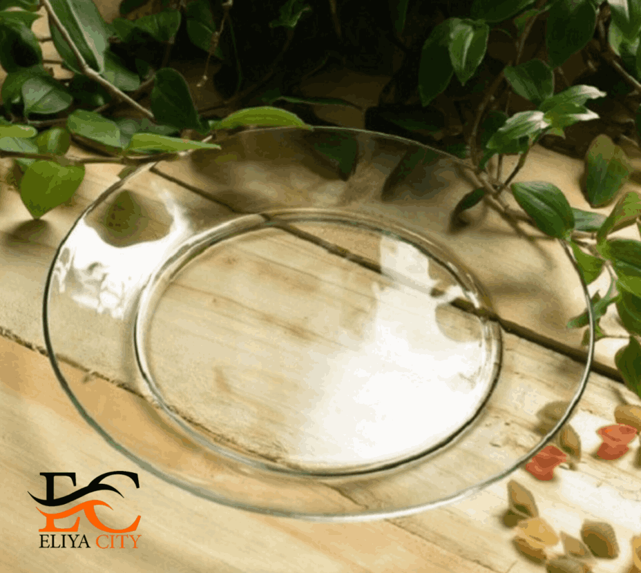 بشقاب تخت 23 نیلوفر بلور اصفهان کد 511 کادویی 6 عددی
