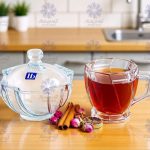 ست 8 پارچه قندان و فنجان اسکویر کد 495 بلور HD